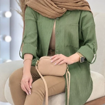 شومیز مانتویی زنانه تابستانه